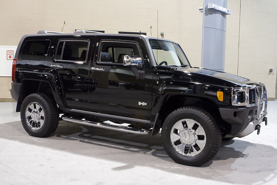 A 4x4 Hummer outside of Repair One
