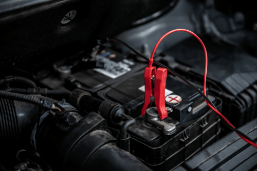electrical battery, auto repair in The Woodlands, TX at Repair One Tire & Auto. Image of a multimeter to test a car battery, ensuring proper charging, electrical performance, and long-term reliability.